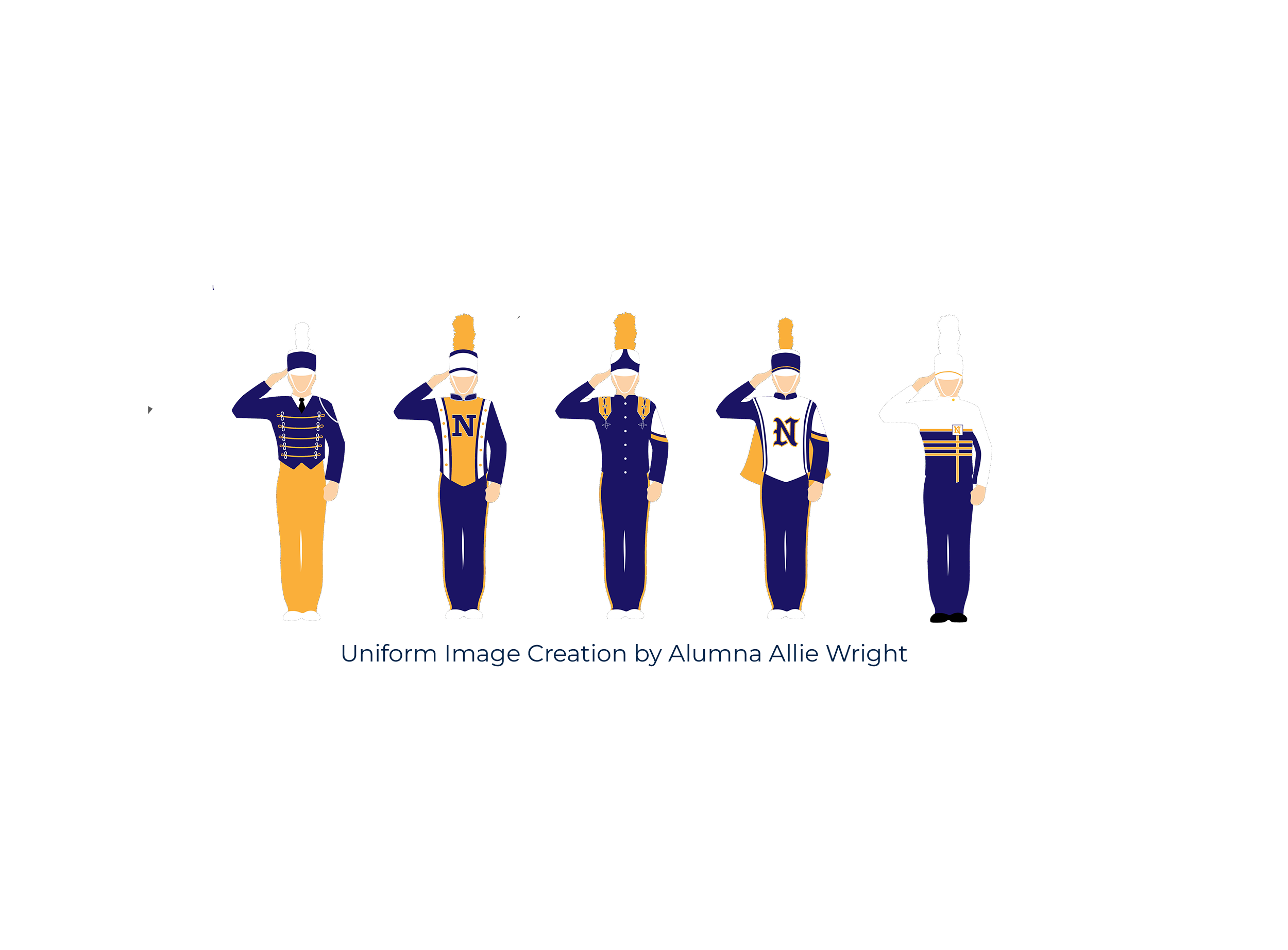 Naples High Band Uniform image created by Alumna Allie Wright